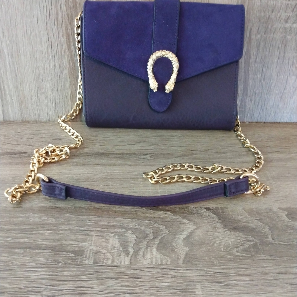 Big Budda Purple/Gold Crossbody Purse
